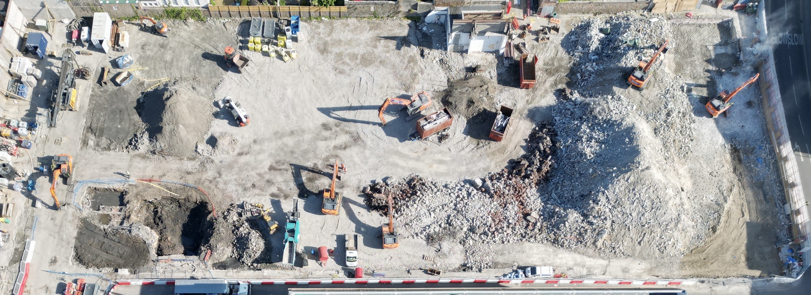 Ariel view of the remediation works 